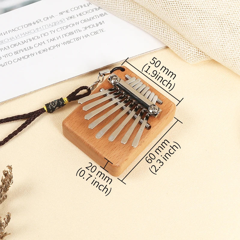 Mini kalimba en bois 8 touches